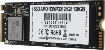 Твердотельный накопитель AMD Radeon 128ГБ, M.2 2280, PCIe 3.0 x4, M.2 R3MP30128G8