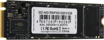 Твердотельный накопитель AMD Radeon 512ГБ, M.2 2280, PCIe 3.0 x4, M.2 R3MP30512G8