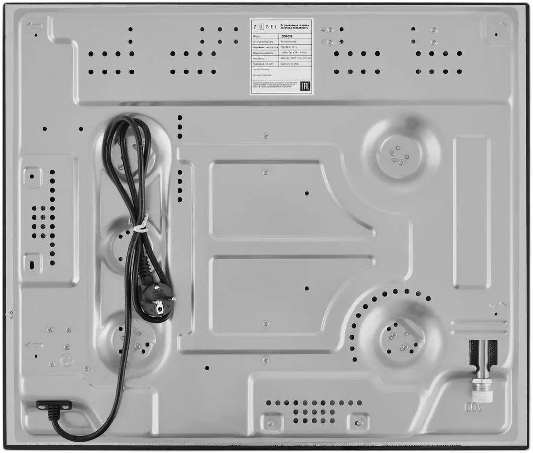 Газовая варочная поверхность Zugel ZGH603B черный