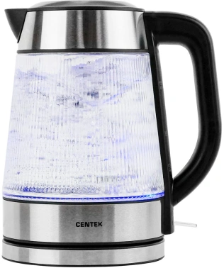 Чайник электрический Centek CT-0013 серебристый, стекло