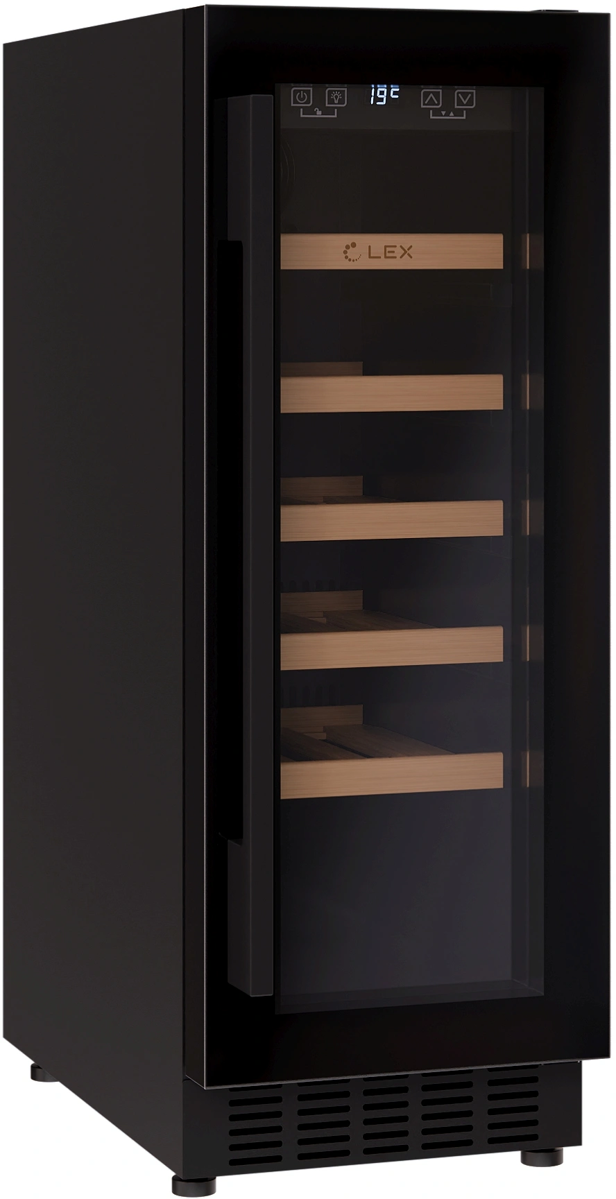 Винный шкаф однокамерный Lex LWD3020BL черный