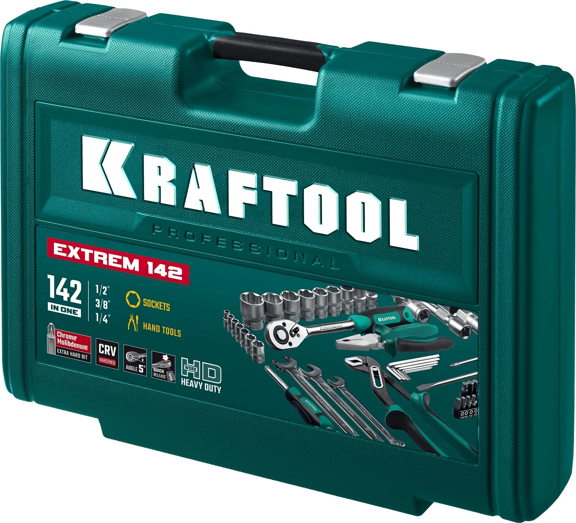 Набор инструментов Kraftool Extrem 142, 142 предмета (27889-h142)