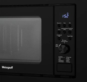 Встраиваемая микроволновая печь Weissgauff HMT-620 B Grill черный (435130)