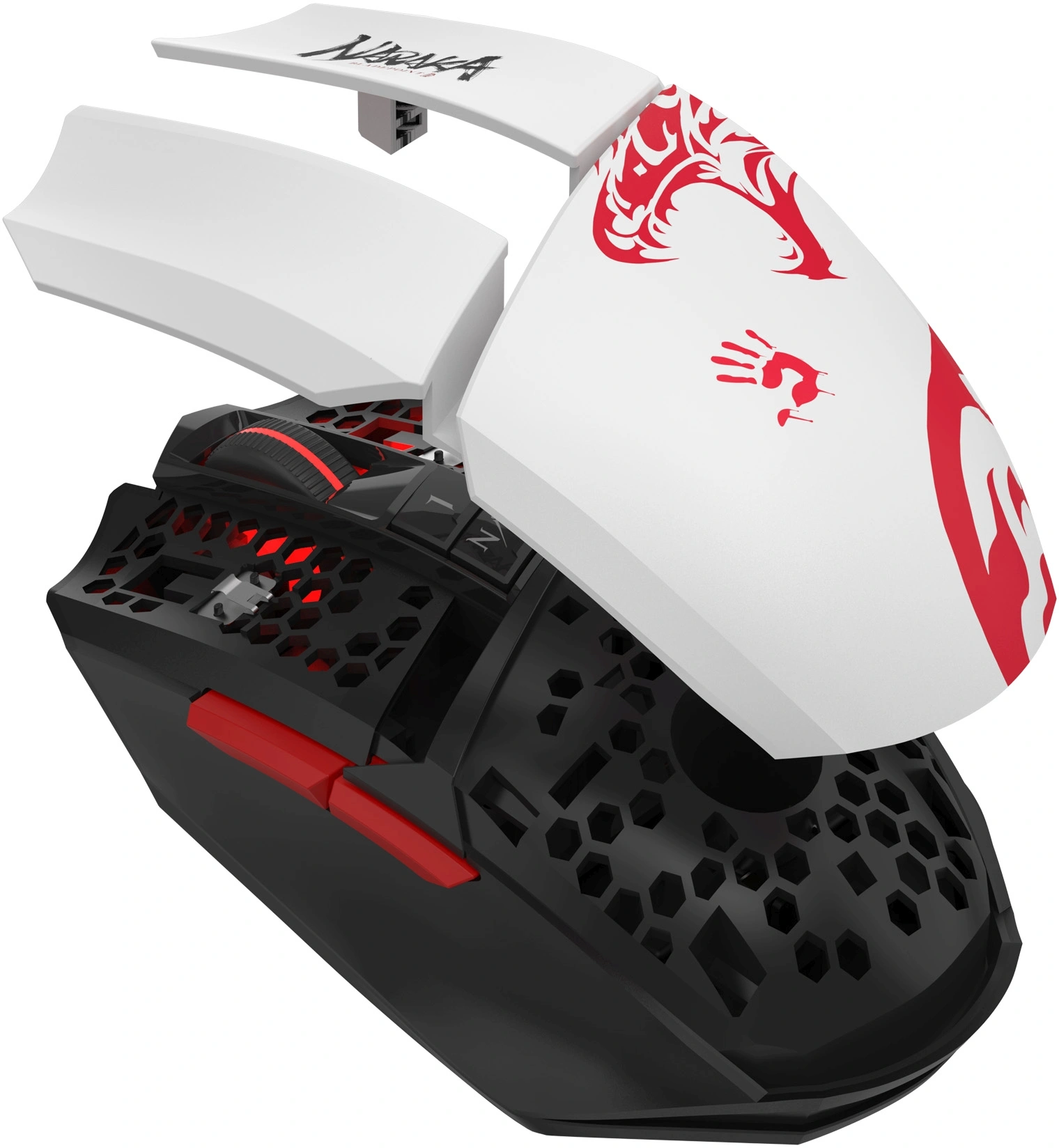 Мышь A4Tech Bloody R36 Ultra, белый/черный (r36 ultra naraka usb ...