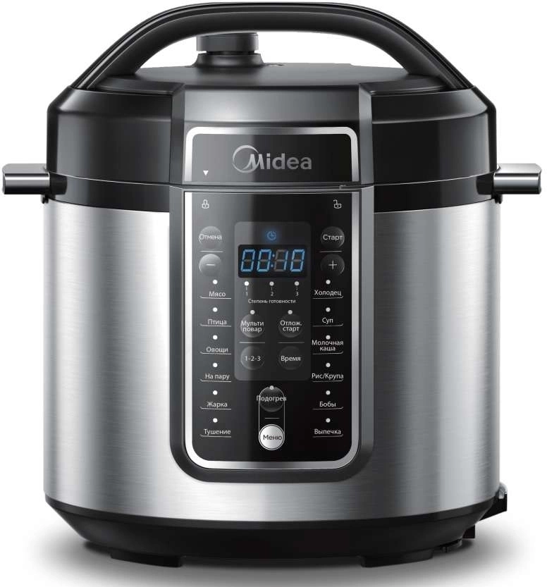 Мультиварка Midea MPC-6037 нержавеющая сталь/черный