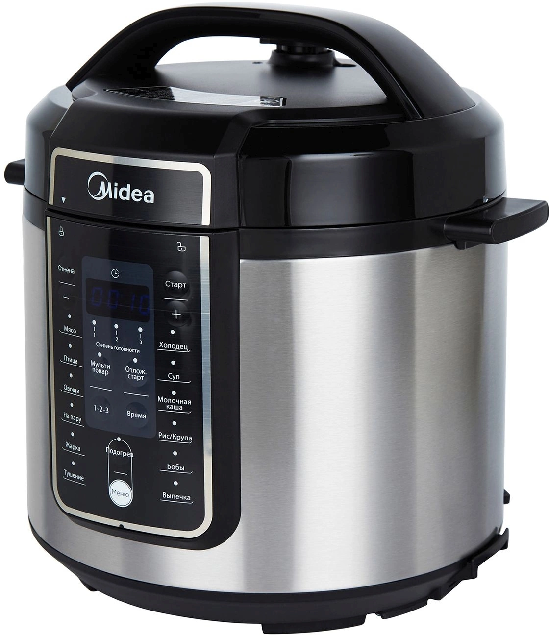 Мультиварка Midea MPC-6037 нержавеющая сталь/черный