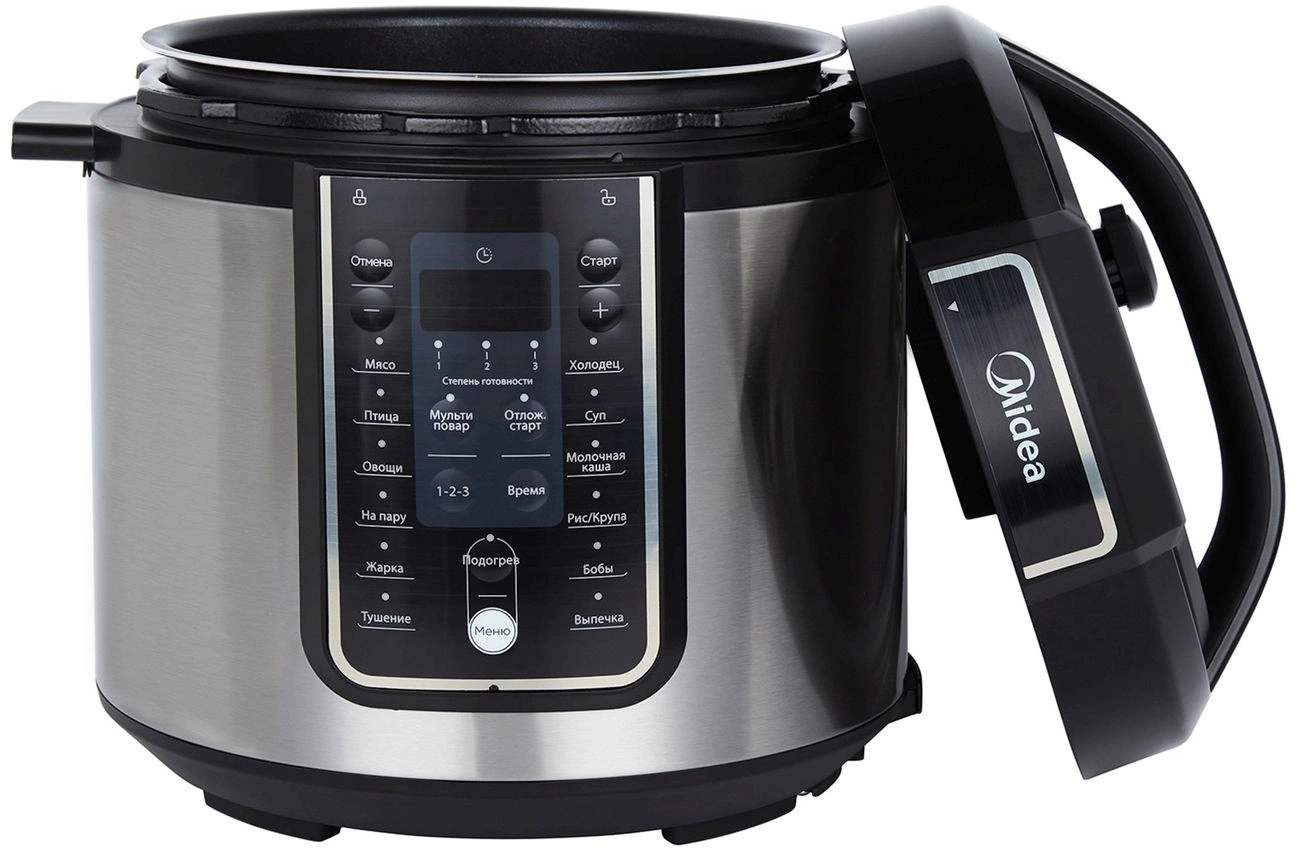 Мультиварка Midea MPC-6037 нержавеющая сталь/черный