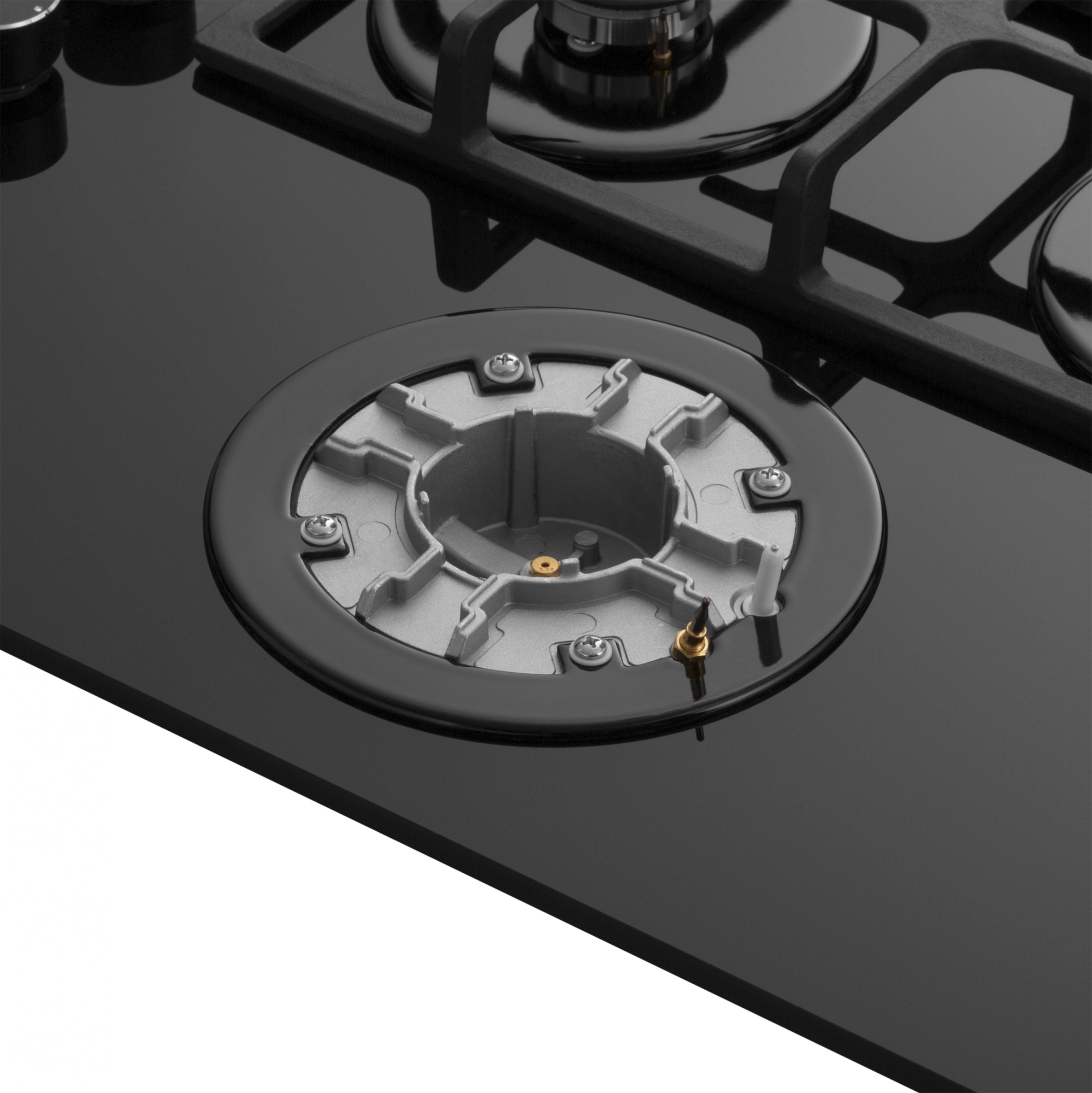 Газовая варочная поверхность Meferi Glass Ultra MGH604 черный