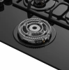 Газовая варочная поверхность Meferi Glass Ultra MGH604 черный
