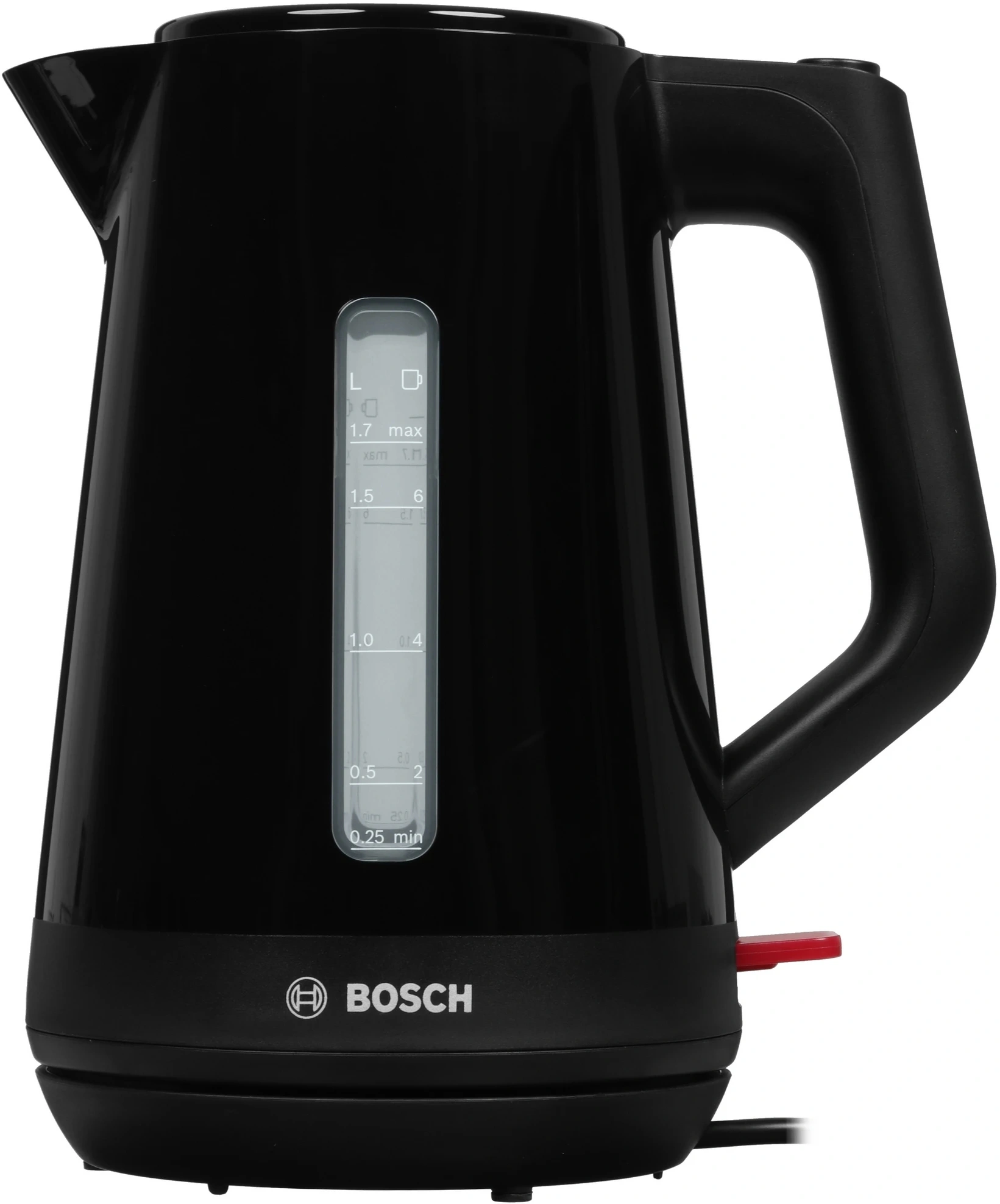 Чайник электрический Bosch TWK1M123 черный, пластик