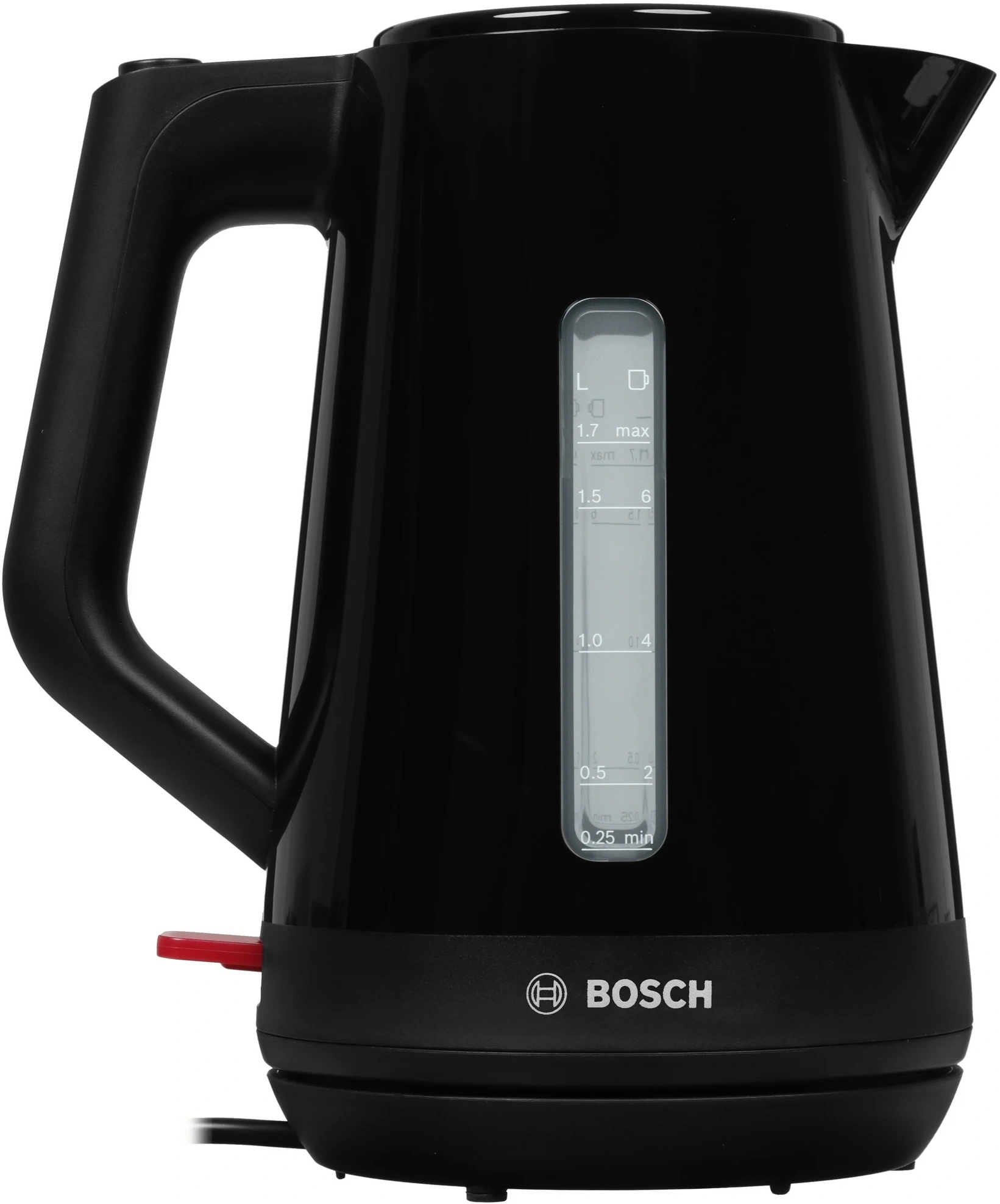Чайник электрический Bosch TWK1M123 черный, пластик