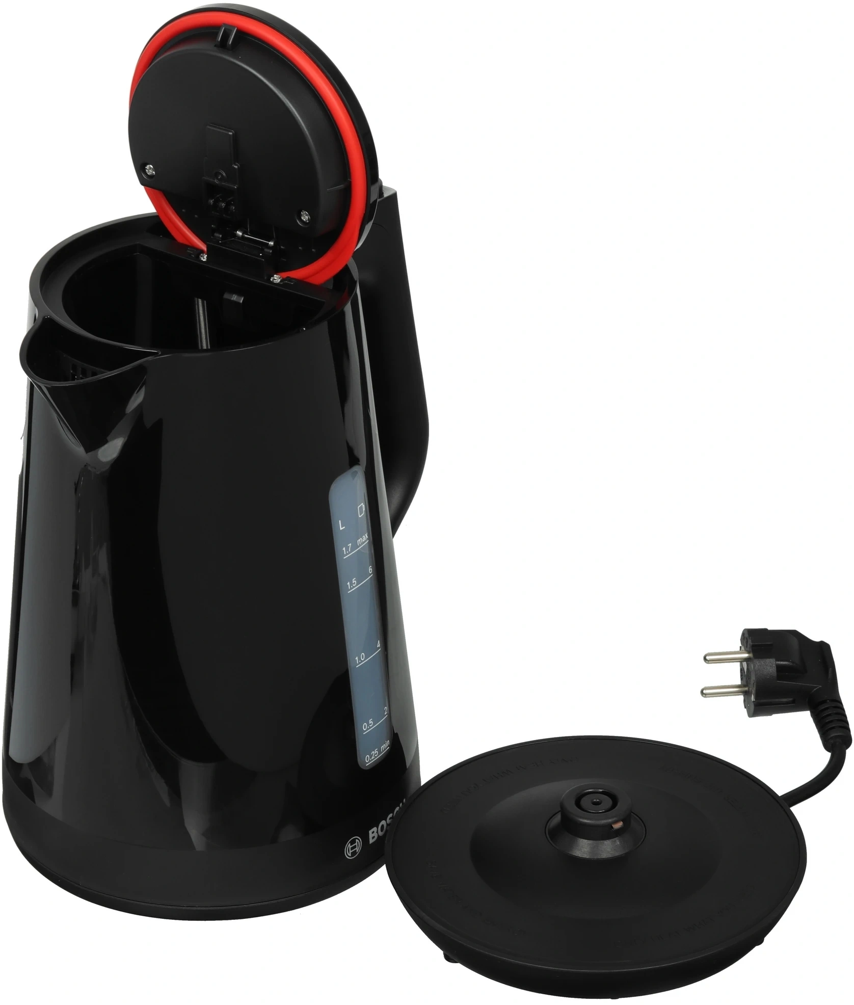 Чайник электрический Bosch TWK1M123 черный, пластик