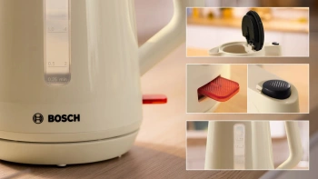 Чайник электрический Bosch TWK1M127 бежевый, пластик