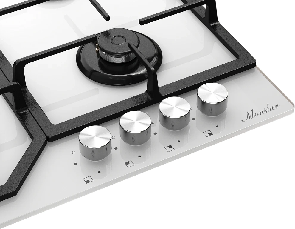 Газовая варочная поверхность Monsher Hi-tech MGG 63 Blanc белый (78639)
