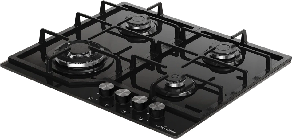 Газовая варочная поверхность Monsher Hi-tech MGG 63 Noir черный (78638)