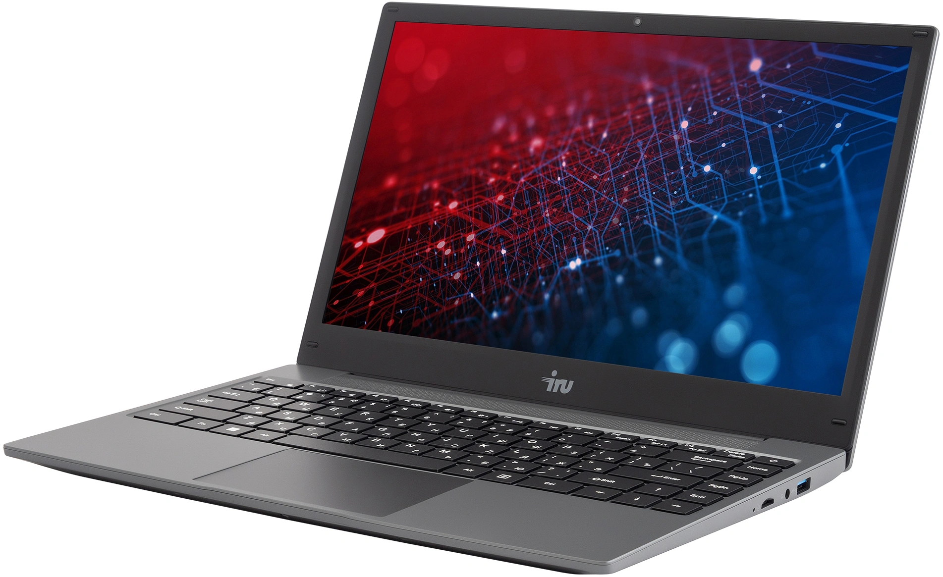 Ноутбук IRU Tactio 14RLH, 14", IPS, AMD Ryzen 5 7430U 32ГБ, SSD 1024ГБ, AMD Radeon Graphics, серый (2084817)