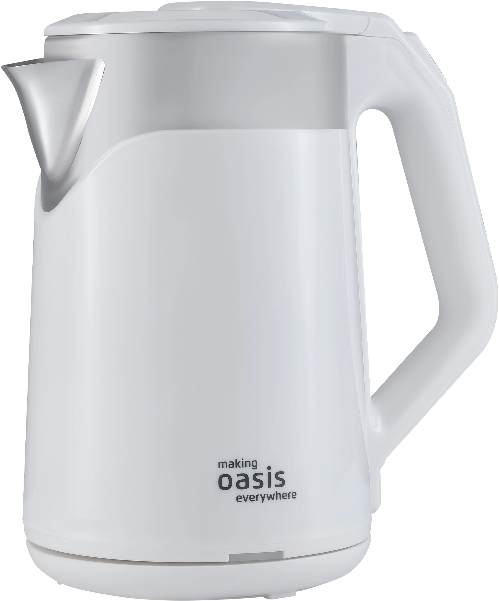 Чайник электрический Oasis K-21SPW белый, пластик