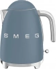 Чайник электрический Smeg KLF03SBMEU синий/серебристый, нержавеющая сталь