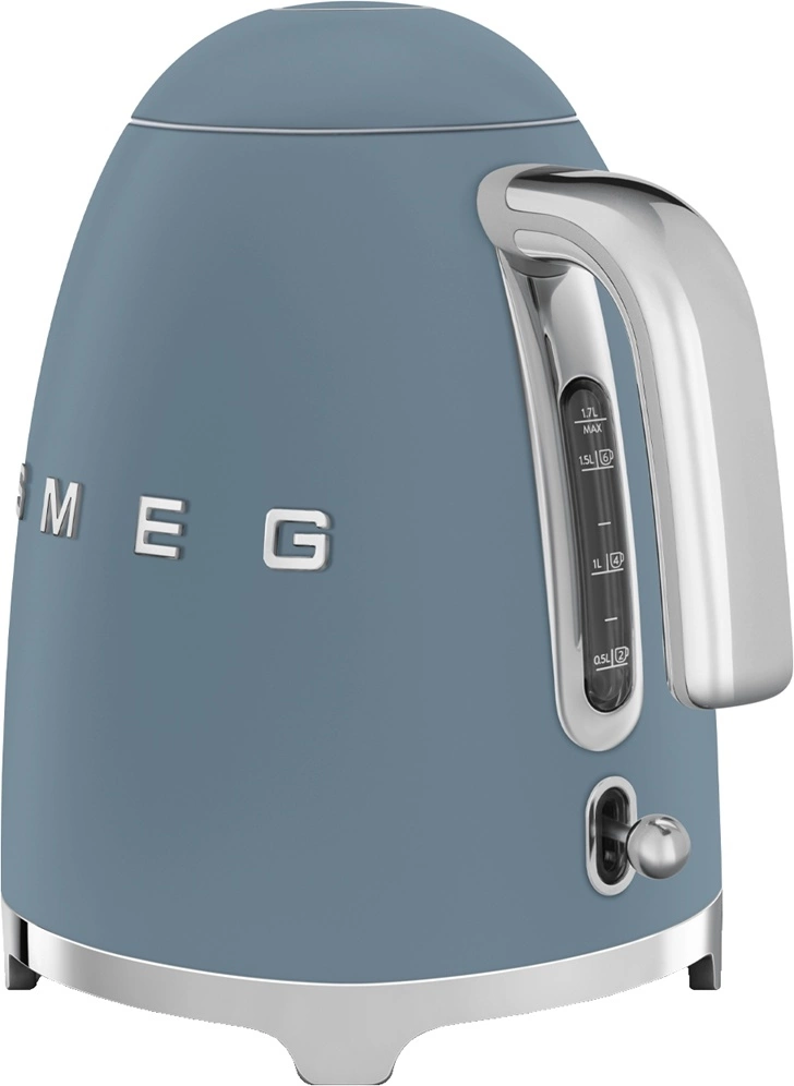 Чайник электрический Smeg KLF03SBMEU синий/серебристый, нержавеющая сталь