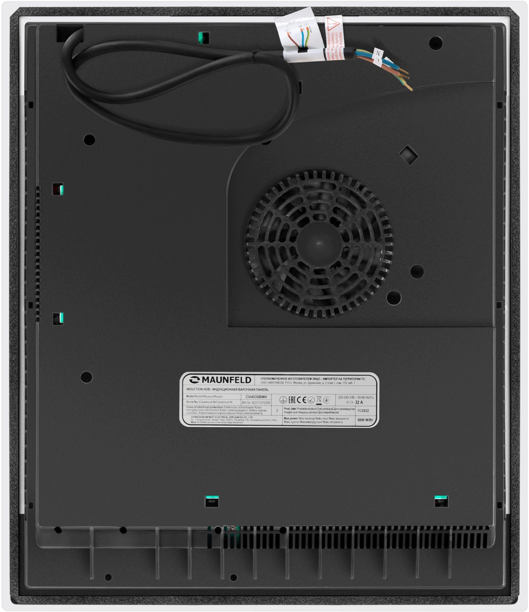 Индукционная варочная поверхность Maunfeld CVI453SBWH Inverter белый (ка-00022397)