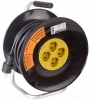 Удлинитель силовой PROconnect Professional, 50м, розеток 4шт, ток 16A, черный (11-7615)