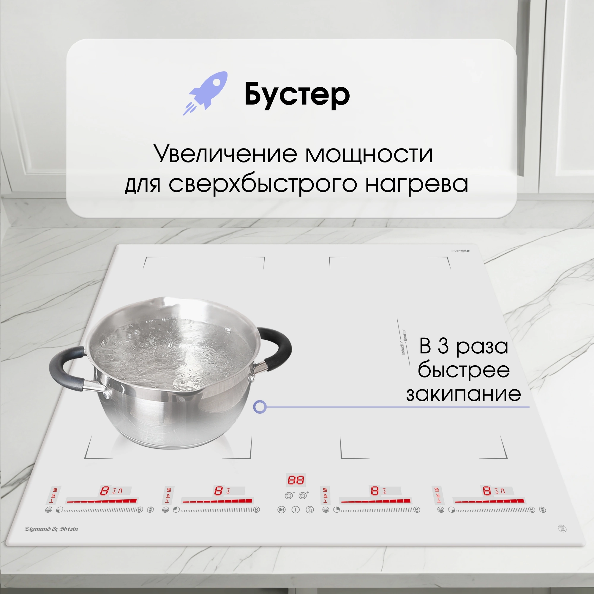 Индукционная варочная поверхность Zigmund & Shtain CI 29.6 W белый