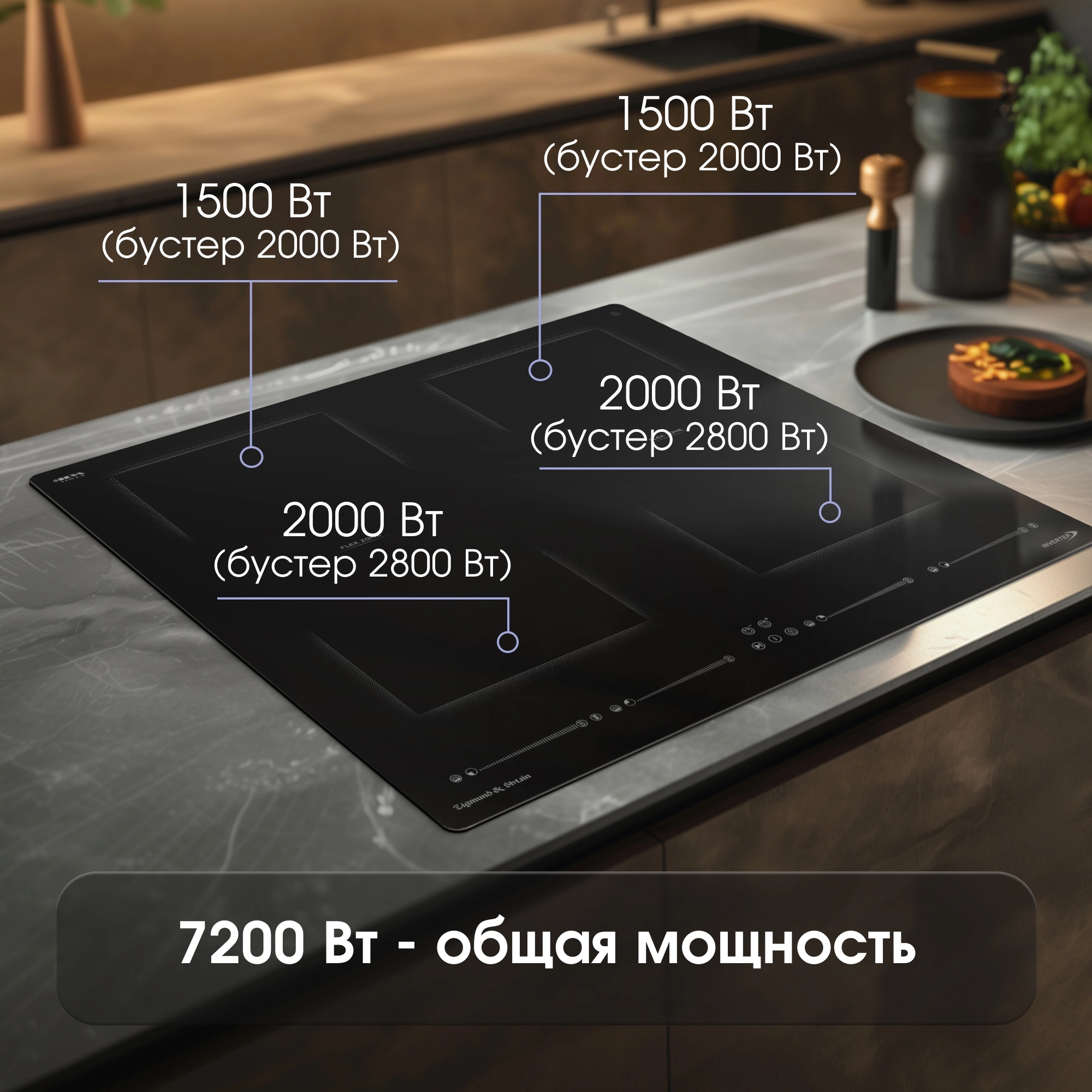 Индукционная варочная поверхность Zigmund & Shtain CI 69.6 B черный