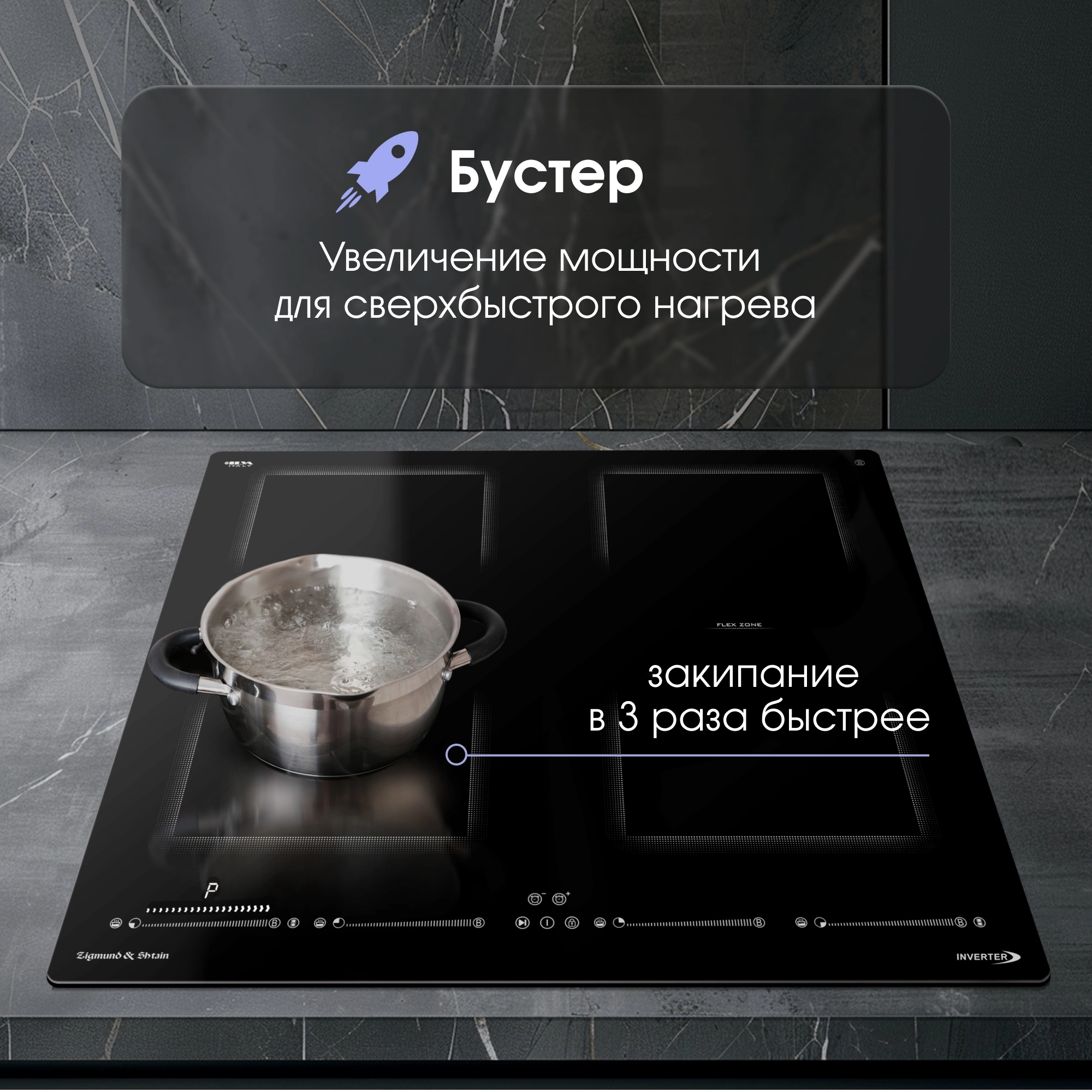 Индукционная варочная поверхность Zigmund & Shtain CI 69.6 B черный