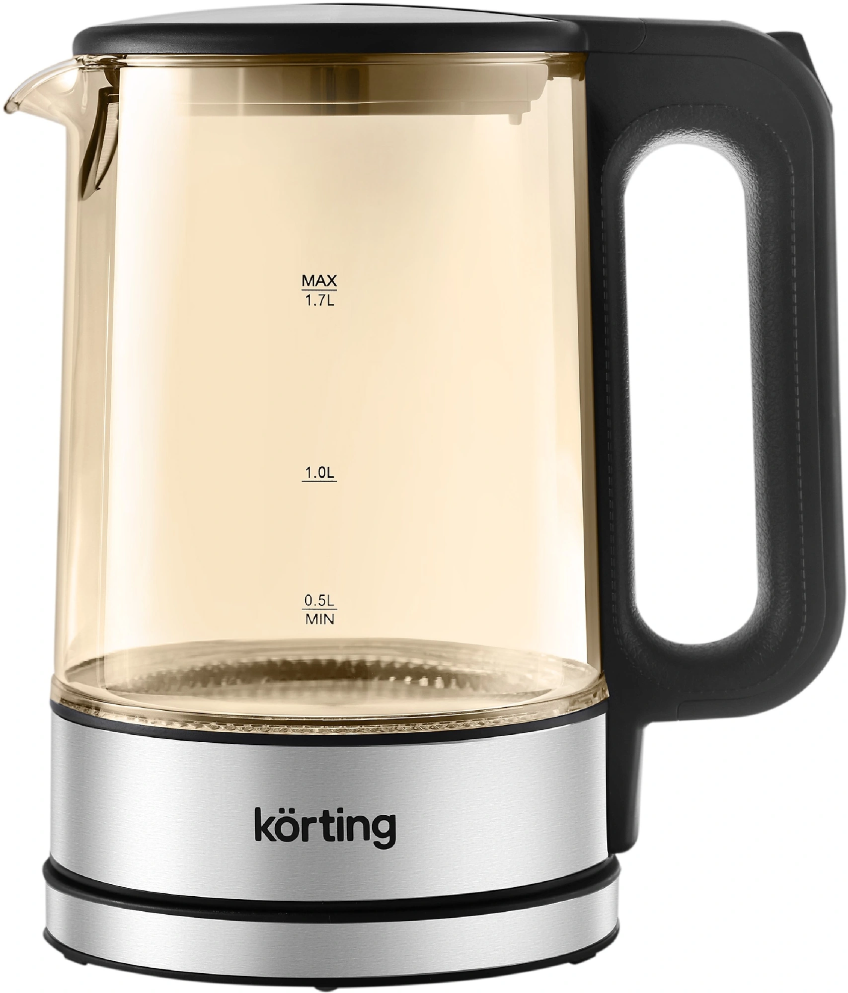 Чайник электрический Korting kwk 0903 g прозрачный/серебристый, металл
