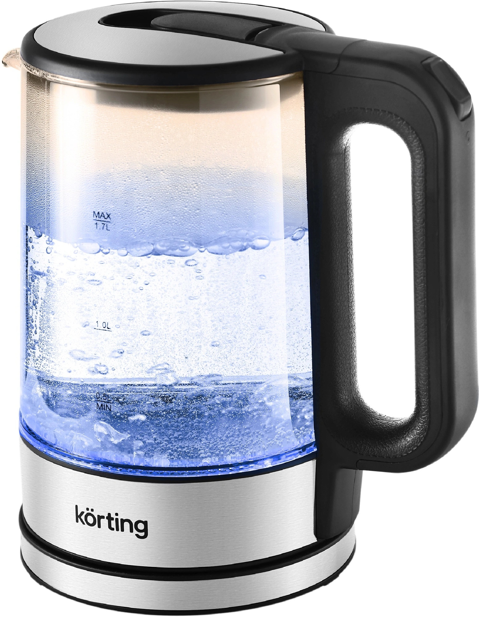 Чайник электрический Korting kwk 0903 g прозрачный/серебристый, металл