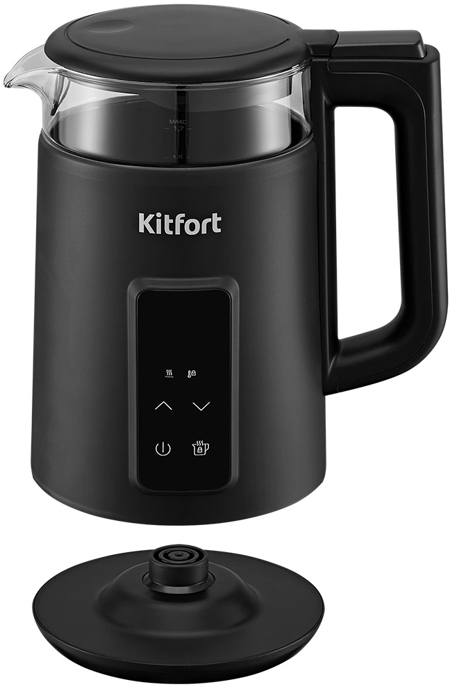 Чайник электрический Kitfort КТ-6714 черный, стекло
