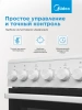 Плита электрическая Midea MFO-M4E20T6E(WH), стеклокерамика, белый/черный