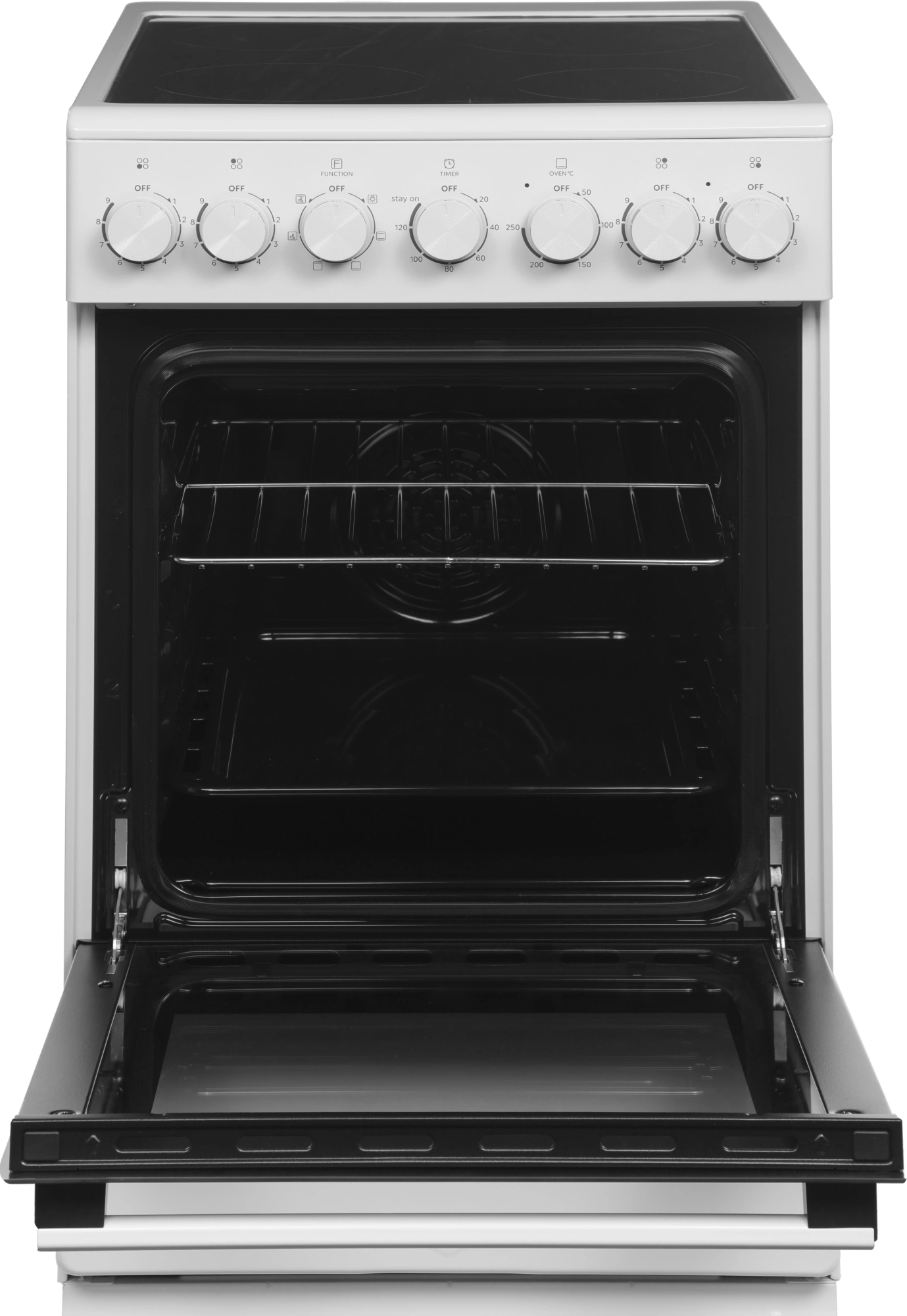 Плита электрическая Midea MFO-M4E20T6E(WH), стеклокерамика, белый/черный