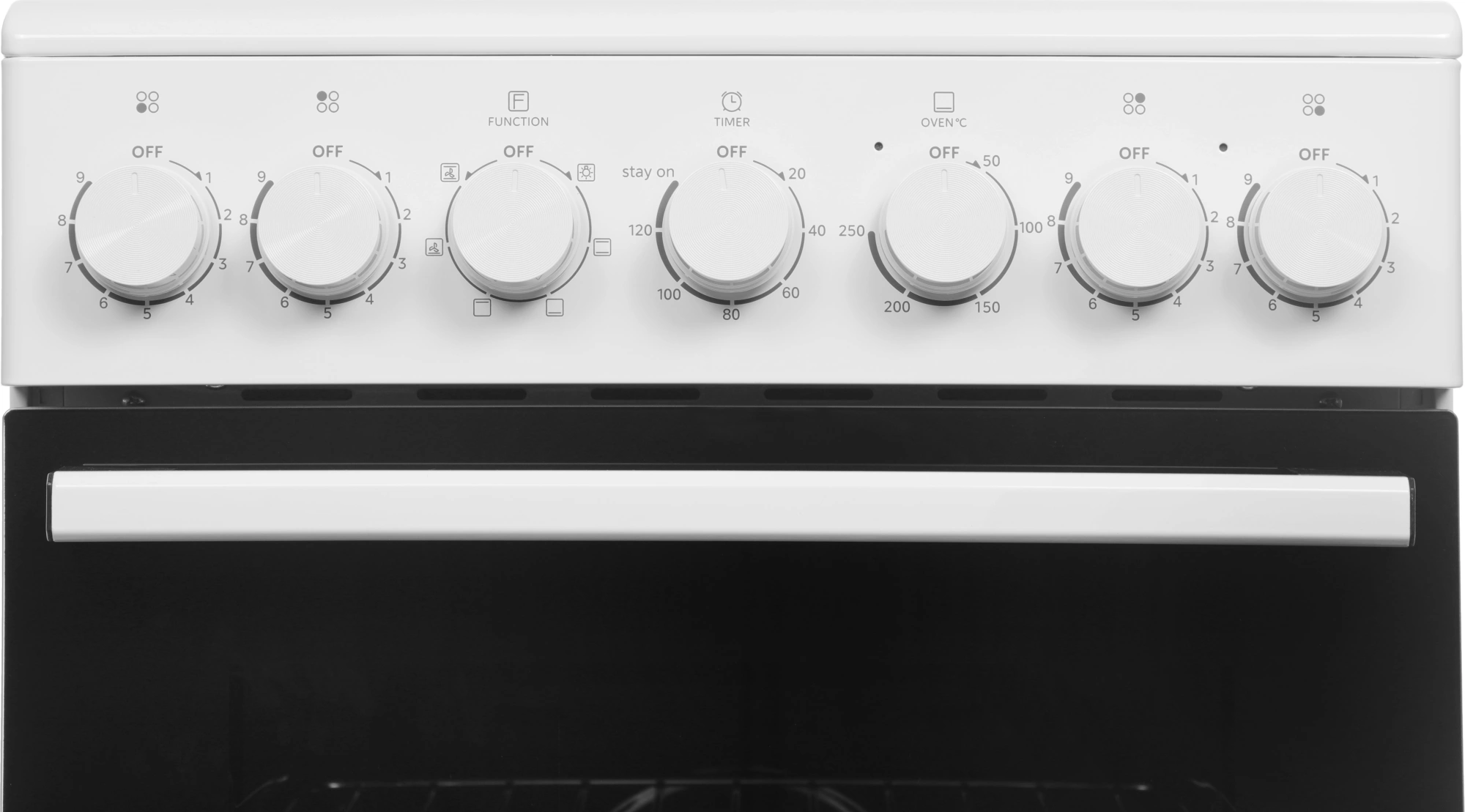 Плита электрическая Midea MFO-M4E20T6E(WH), стеклокерамика, белый/черный