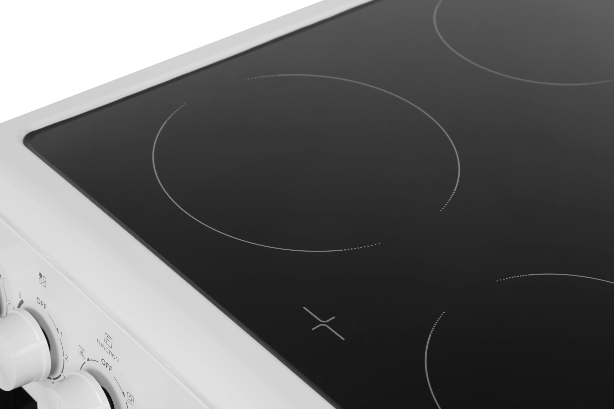 Плита электрическая Midea MFO-M4E20T6E(WH), стеклокерамика, белый/черный