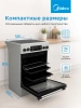 Плита электрическая Midea MFO-D4E20T9E(SL), стеклокерамика, серый/черный