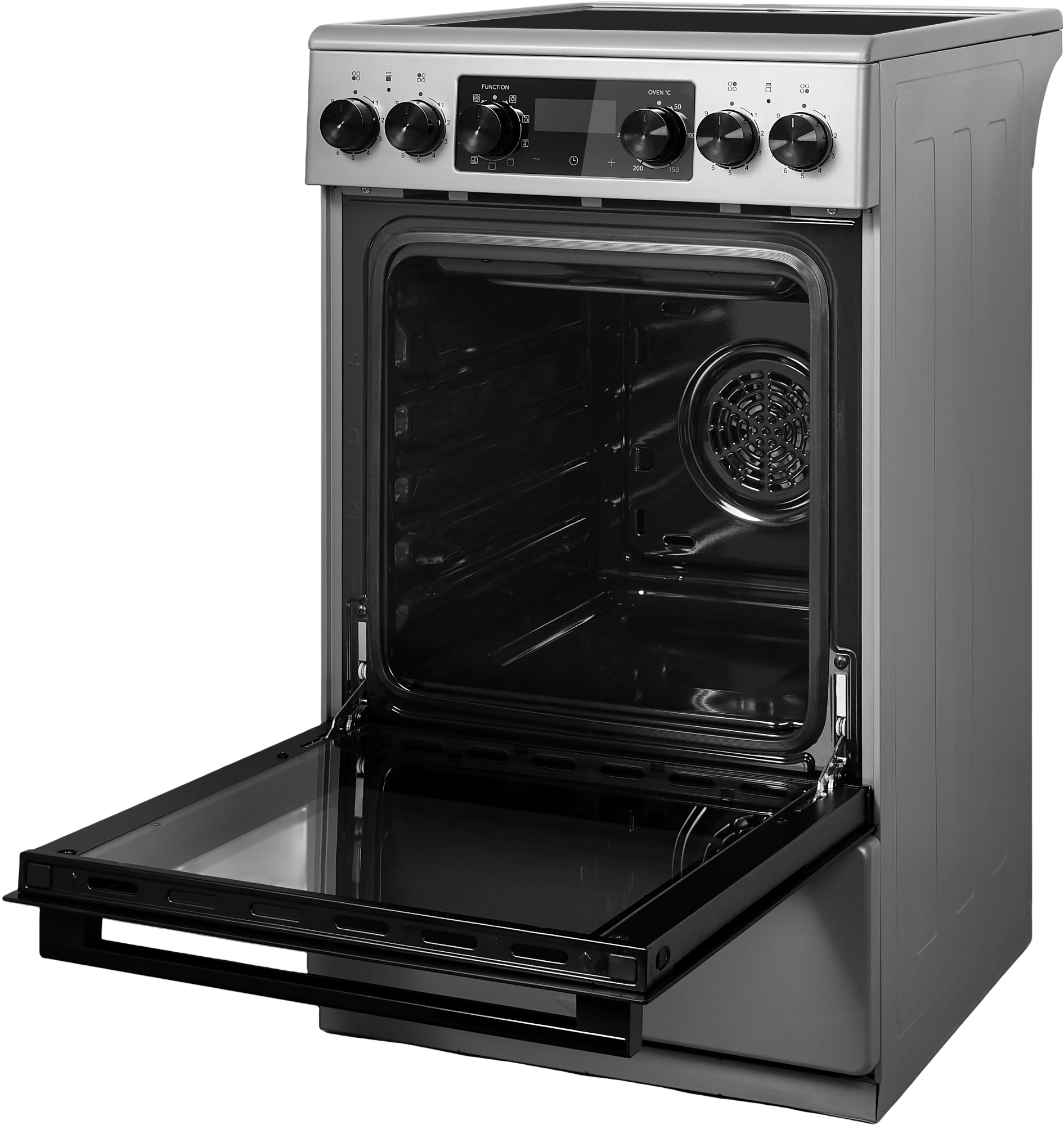 Плита электрическая Midea MFO-D4E20T9E(SL), стеклокерамика, серый/черный