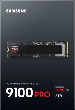 Твердотельный накопитель Samsung 2048ГБ, M.2 2280, PCIe 5.0 x4, M.2 9100 Pro (MZ-VAP2T0BW)