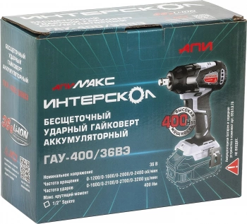Ударный гайковерт Интерскол ГАУ-400/36ВЭ (859.0.0.70)