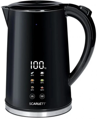 Чайник электрический Scarlett SC-EK21S66 черный, металл