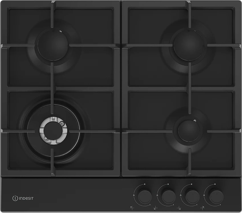 Газовая варочная поверхность Indesit THPM 642 WS/BL/I черный (869890400260)