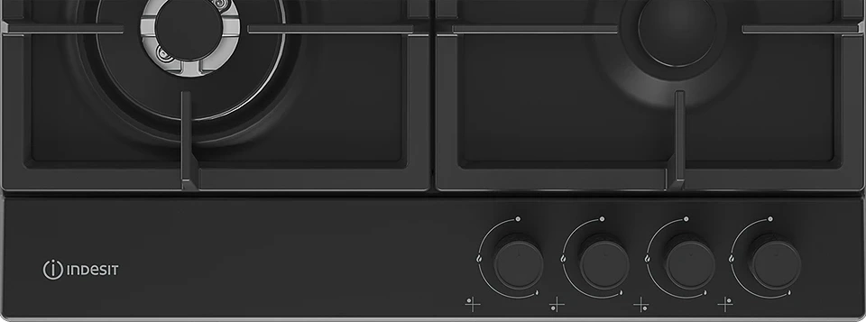Газовая варочная поверхность Indesit THPM 642 WS/BL/I черный (869890400260)