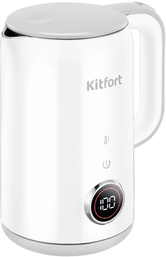 Чайник электрический Kitfort КТ-6699 белый/серый, пластик (KT-6699)