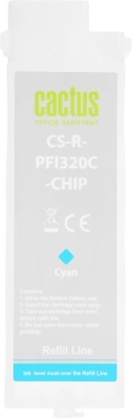 Картридж Cactus CS-R-PFI320C-CHIP PFI-320C голубой