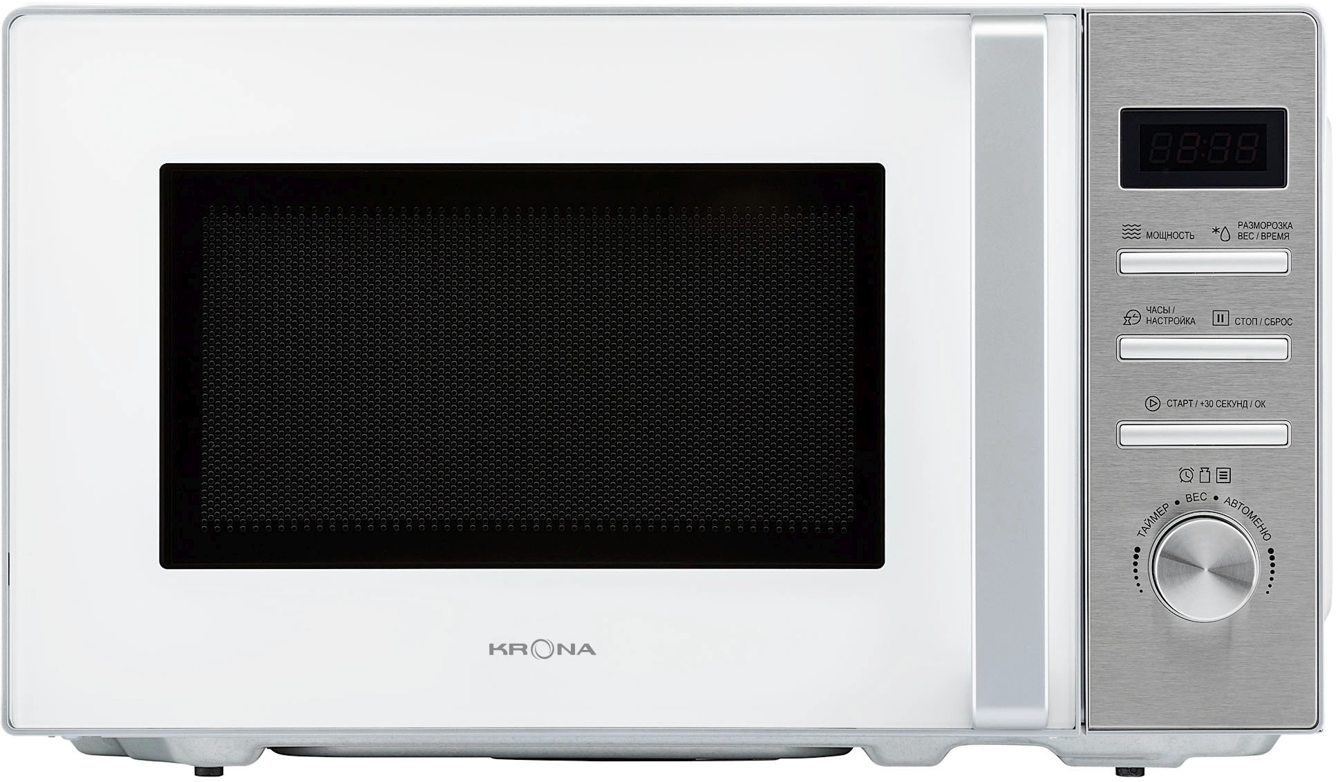 Микроволновая печь Krona Quantum 44 WH/IX, белый, русский (ка-00001595)