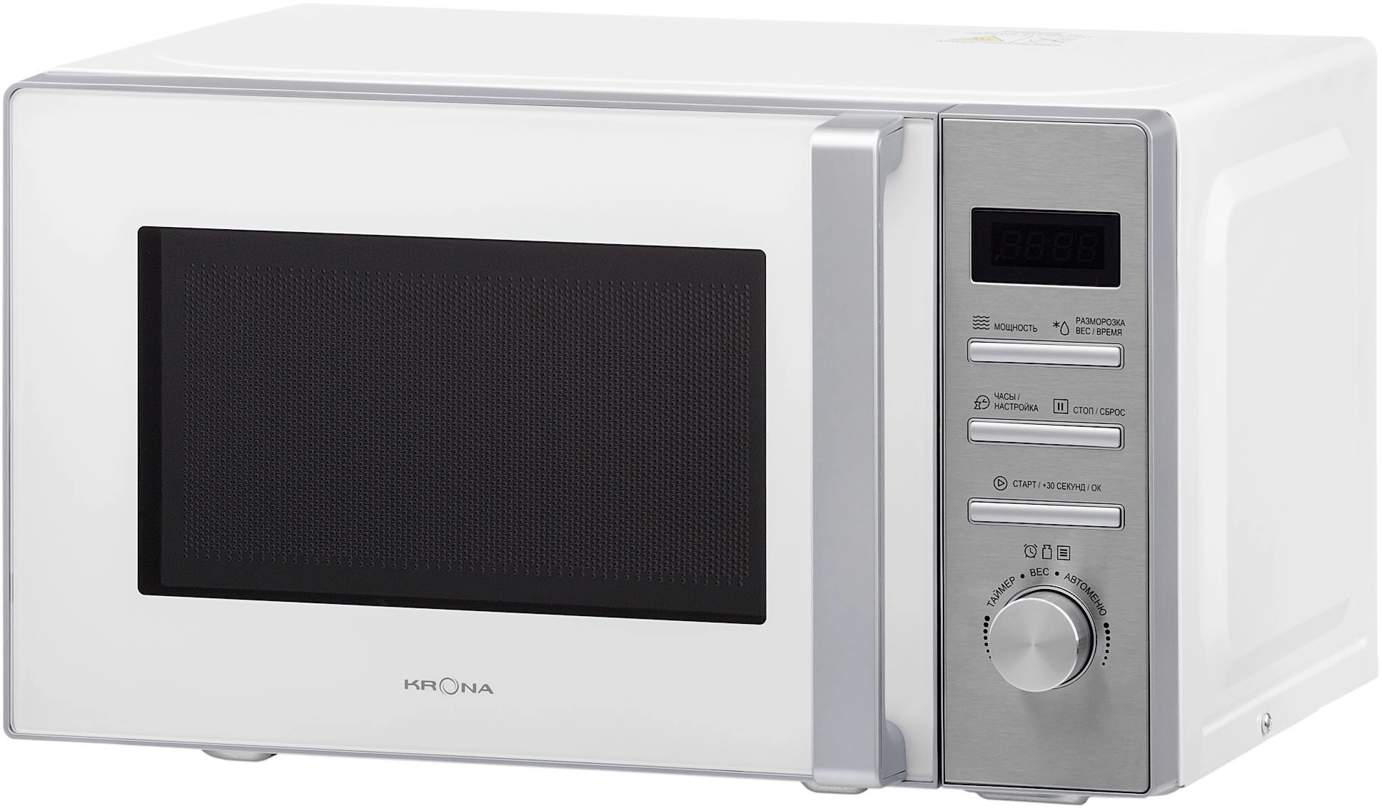 Микроволновая печь Krona Quantum 44 WH/IX, белый, русский (ка-00001595)