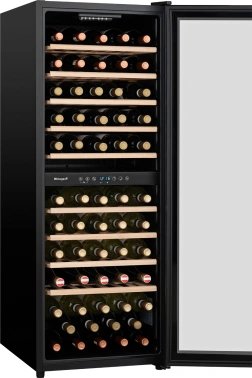 Винный шкаф однокамерный Weissgauff WWC-77 DB DualZone черный