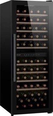 Винный шкаф однокамерный Weissgauff WWC-77 DB DualZone черный