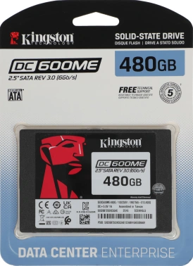 Твердотельный накопитель Kingston DC600M 480ГБ, 2.5", SATA-III, SATA SEDC600ME/480G