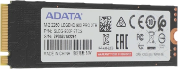 Твердотельный накопитель A-Data Legend 900 Pro 2048ГБ, M.2 2280, PCIe 4.0 x4, M.2 SLEG-900P-2TCS